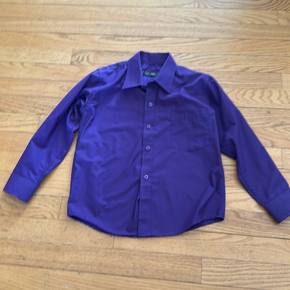 Boys Purple Dress Shirt